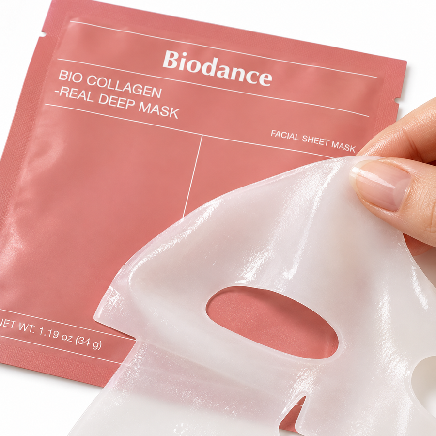 Close-up of the hydrogel mask texture
