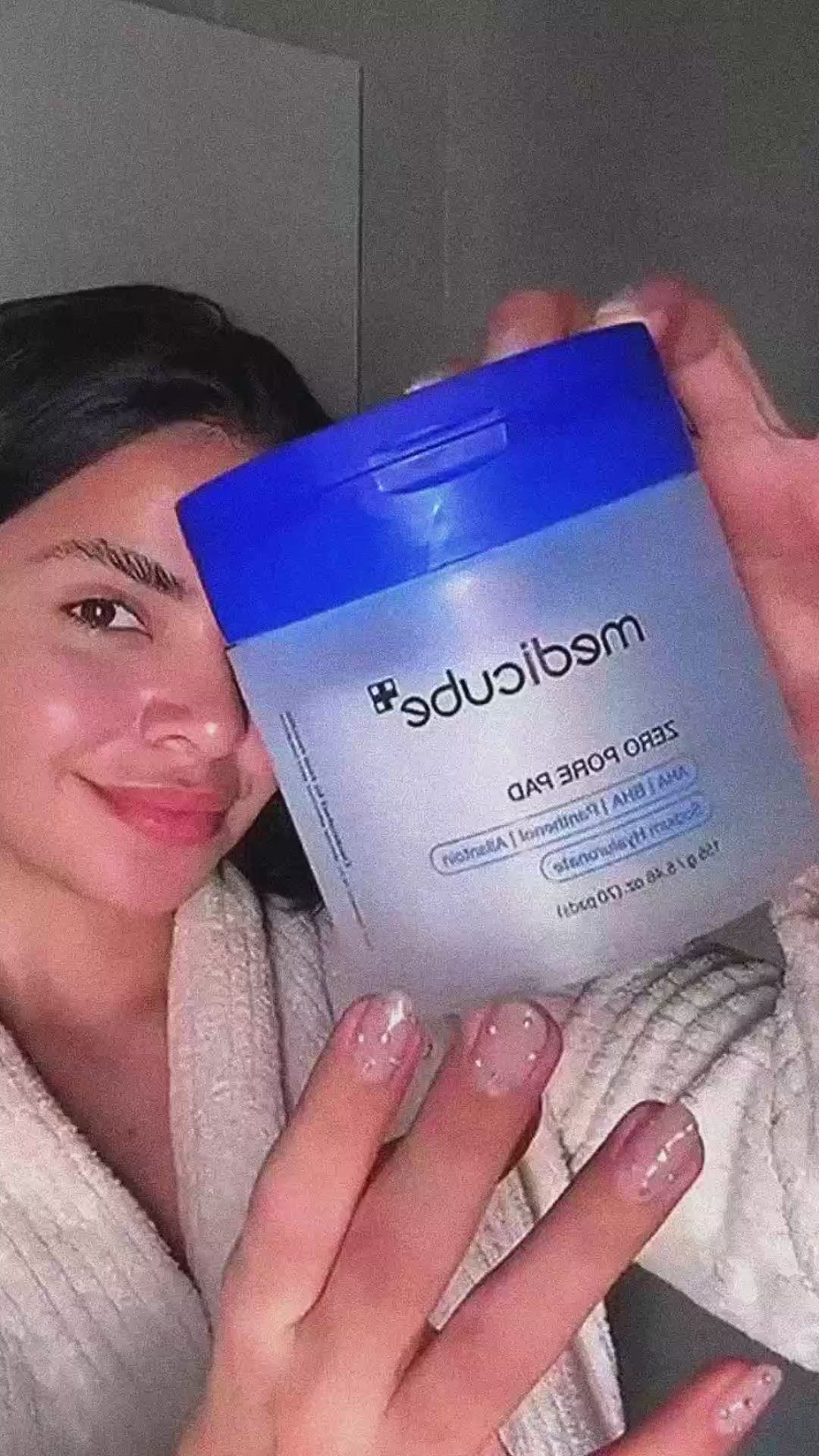 medicube Zero Pore Pad used in a real skincare routine